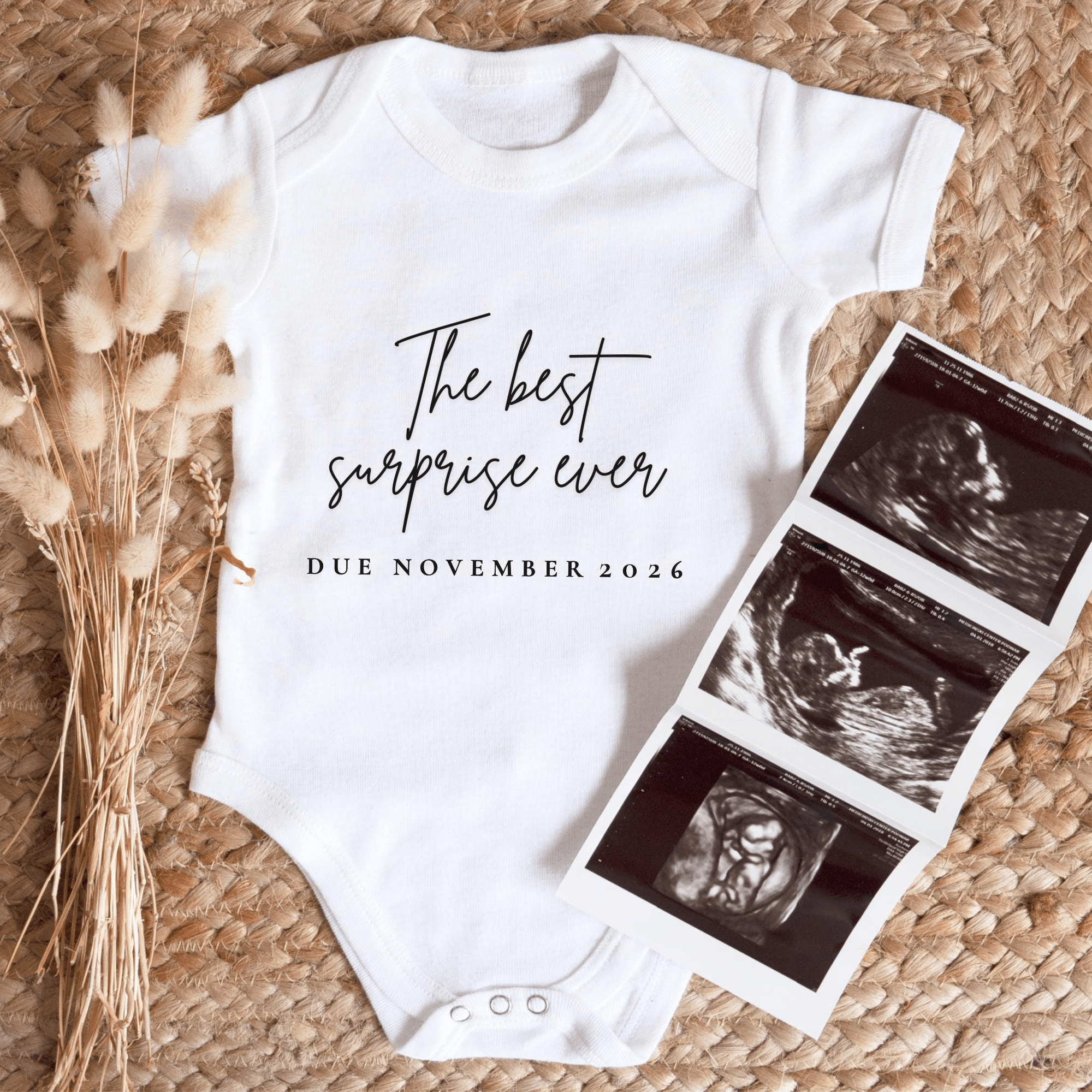 The Best Surprise Ever Pregnancy Reveal Baby Grow - Baby Pandas