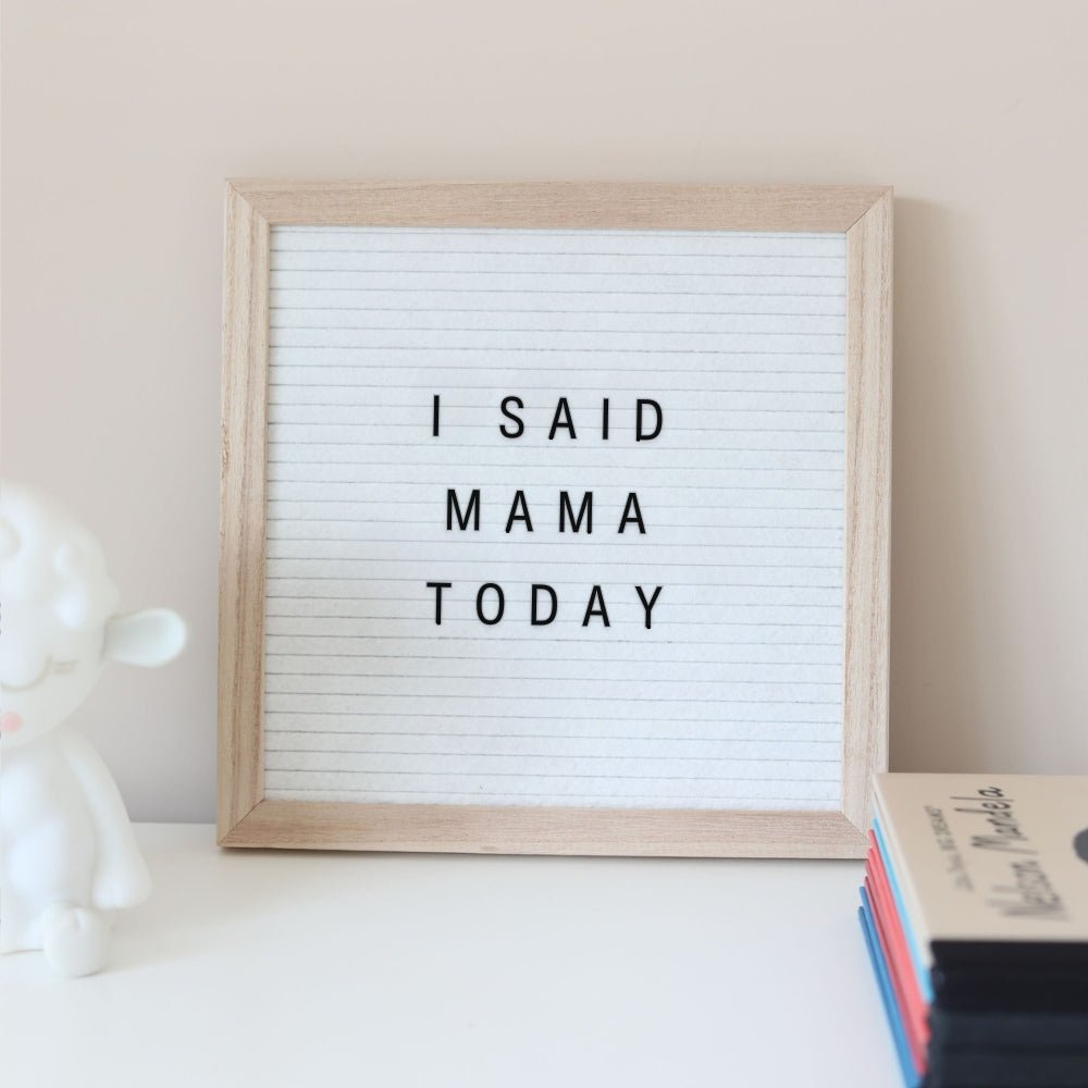 White Pregnancy Announcement Letter Boards - Baby Pandas