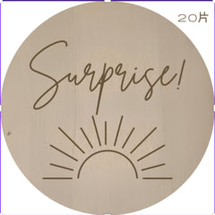 Wildflower Pregnancy Announcement Disc - We Can't Wait To Meet You - Baby Pandas