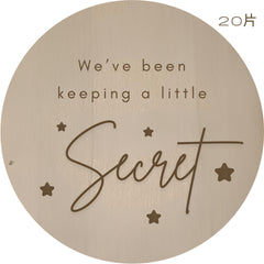Wildflower Pregnancy Announcement Disc - We Can't Wait To Meet You - Baby Pandas