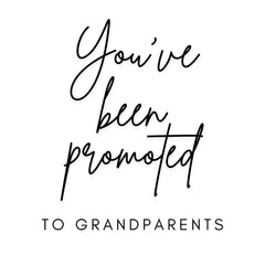 You've been promoted to Grandparents Pregnancy Announcement Baby Grow - Baby Pandas